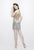 Primavera Couture - 1945 Embellished Halter Fringe Short Dress In Gold