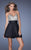 La Femme - 19469 Pretty Sparkle Illusion Shoulders Cocktail Dress In Black