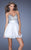 La Femme - 19469 Pretty Sparkle Illusion Shoulders Cocktail Dress In White