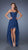 La Femme - Ruched Strapless High Low Evening Dress 19471 in Blue