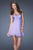 La Femme - 19475 Beaded Sweetheart Ruched Cocktail Dress In Purple
