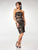 Clarisse - M6571 Knee Length Embroidered Lace Strapless Dress In Black And Nude