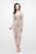 Primavera Couture - 1949 V- Neckline Fitted Cocktail Dress In Neutral