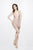 Primavera Couture - 1952 V-neck Embellished Cocktail Dress In Pink