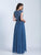 Dave & Johnny - 1954W Embellished Sweetheart A-line Dress in Blue