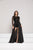 Colors Dress Long Sleeve Mesh Short Dress with Overskirt 1957 in Black
