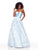 Clarisse - 3706 Strapless Semi-Sweetheart Brocade Gown In Blue