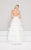 Colors Dress - 1960 Illusion Bodice Tiered Sweetheart Gown In White