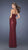 La Femme - Sequin and Lace Overlay Strapless Evening Gown 19612 In Red