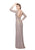 Primavera - 1961 Long Sleeve Sequined Gown in Neutral and Pink