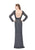 Primavera - 1961 Long Sleeve Sequined Gown in Gray