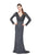 Primavera - 1961 Long Sleeve Sequined Gown in Gray