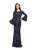 Primavera - 1964 Bell Sleeve Cutout Sequined Gown in Blue