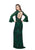 Primavera - 1964 Bell Sleeve Cutout Sequined Gown in Green