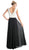 Cinderella Divine - Lace Scalloped V-neck A-line Dress in White and Black