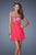 La Femme - 19666 Beaded Sweetheart A-line Dress In Pink