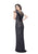 Primavera - 1967 Cap Sleeve Illusion Sequined Gown in Gray