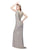 Primavera - 1967 Cap Sleeve Illusion Sequined Gown in Gold and Silver