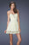 La Femme - 19687 Lacy Ruched Strapless Cocktail Dress In Yellow