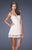 La Femme - 19687 Lacy Ruched Strapless Cocktail Dress In Pink