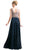Cinderella Divine - Shirred Surplice Bodice Cascading A-Line Evening Gown