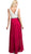 Cinderella Divine - Shirred Surplice Bodice Cascading A-Line Evening Gown