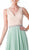 Cinderella Divine - Shirred Surplice Bodice Cascading A-Line Evening Gown