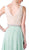Shirred Surplice Bodice Cascading A-Line Evening Gown