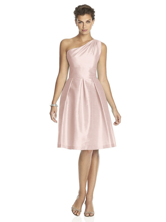 Alfred Sung - D458 Bridesmaid Dress in Pearl Pink