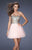 La Femme - 19701 Bedazzled Strapless Sweetheart Cocktail Dress In Orange