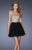 La Femme - 19701 Bedazzled Strapless Sweetheart Cocktail Dress In Black