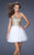 La Femme - 19701 Bedazzled Strapless Sweetheart Cocktail Dress In White