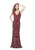 Primavera - 1970 Embellished V-neck Sheath Dress in Red