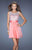 La Femme - 19714 Scoop Sequined Cocktail Dress In Orange