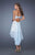 La Femme - 19716 Lace Appliqued High Low Gown In Blue