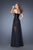 La Femme - 19723 Shimmering Strapless Sequin High-Low Dress In Black