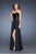 La Femme - 19723 Shimmering Strapless Sequin High-Low Dress In Black