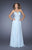 La Femme - 19724 Ruched Plunging Sweetheart Gown in Blue