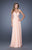 La Femme - 19724 Ruched Plunging Sweetheart Gown in Orange