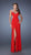 La Femme - Shimmering Ruched with Side Cutouts Evening Gown 19729 In Red