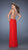 La Femme - Shimmering Ruched with Side Cutouts Evening Gown 19729 In Red