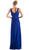 Cinderella Divine - Plunging Sweetheart Empire Chiffon Long Formal Dress