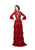 Primavera - 1972 Beaded Jewel A-line Dress in Red
