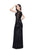 Primavera - 1973 Lace Embellished Jewel Sheath Dress in Black