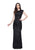 Primavera - 1973 Lace Embellished Jewel Sheath Dress in Black