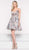 Colors Dress - 1974 Embroidered Foliage Corset A-Line Dress in Neutral and Multi-Color