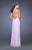La Femme - 19740 Crystal Embellished Empire Evening Gown In Purple