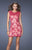 La Femme - 19750 Lace Cap Sleeves Open Back Dress In Red