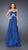 La Femme - Rhinestone-accented Pleated Sweetheart Chiffon A-line Gown 19756 In Blue