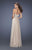 La Femme - 19767 Crystal Adorned Empire Sweetheart Gown In Neutral